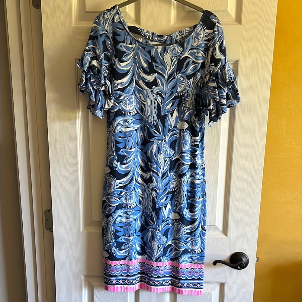 Floral Blue and Pink Dress